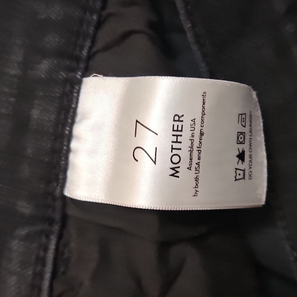 MOTHER The Hustler Ankle Fray Jeans Black Jeans Sz 27 Womens - Picture 4 of 7